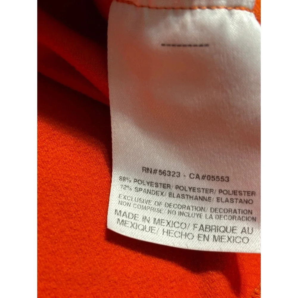 Nike Pro Compression Mens Size XL Orange Shirt Long Sleeve Mock Neck Dri-Fit